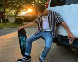 He is also a good skateboarder in addition to being an excellent gymnast.